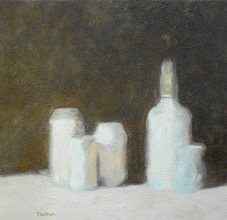 tono-vega-botella-latas-oleo-madera-oil-still-life