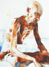 tono-vega-watercolor-gandhi-acuarela-arte-painting