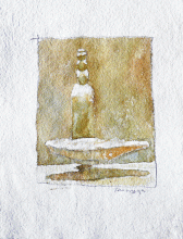 tono-vega-botella-pan-acuarela-papel-watercolor-still-life